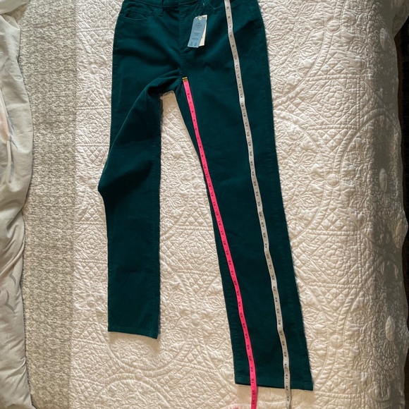 St. John's Bay Teal Straight Corduroy Pants Women's Size 8 Mid Rise - Picture 10 of 10